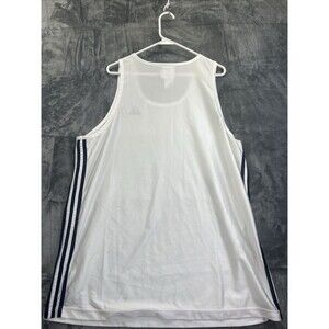 Adidas Basketball Jersey Mens Size XL White Navy Logo 3 Stripes Vintage 90s